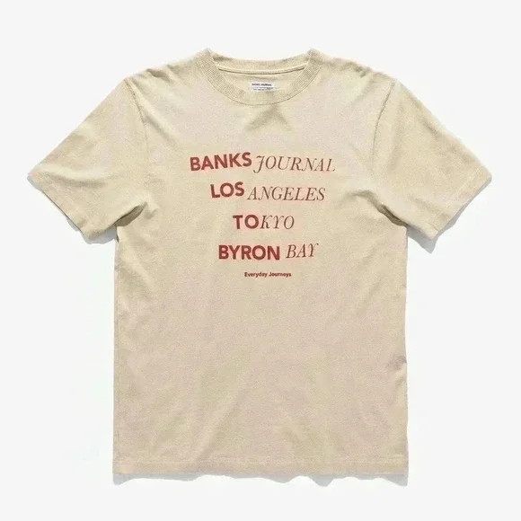 Banks Journal | "Locator Trader" Graphic T Shirt - Gray / Sz S - Picture 2 of 8